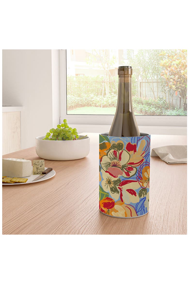 Morning Oasis Stainless Steel Wine Chiller, Alternate, color, BLUE