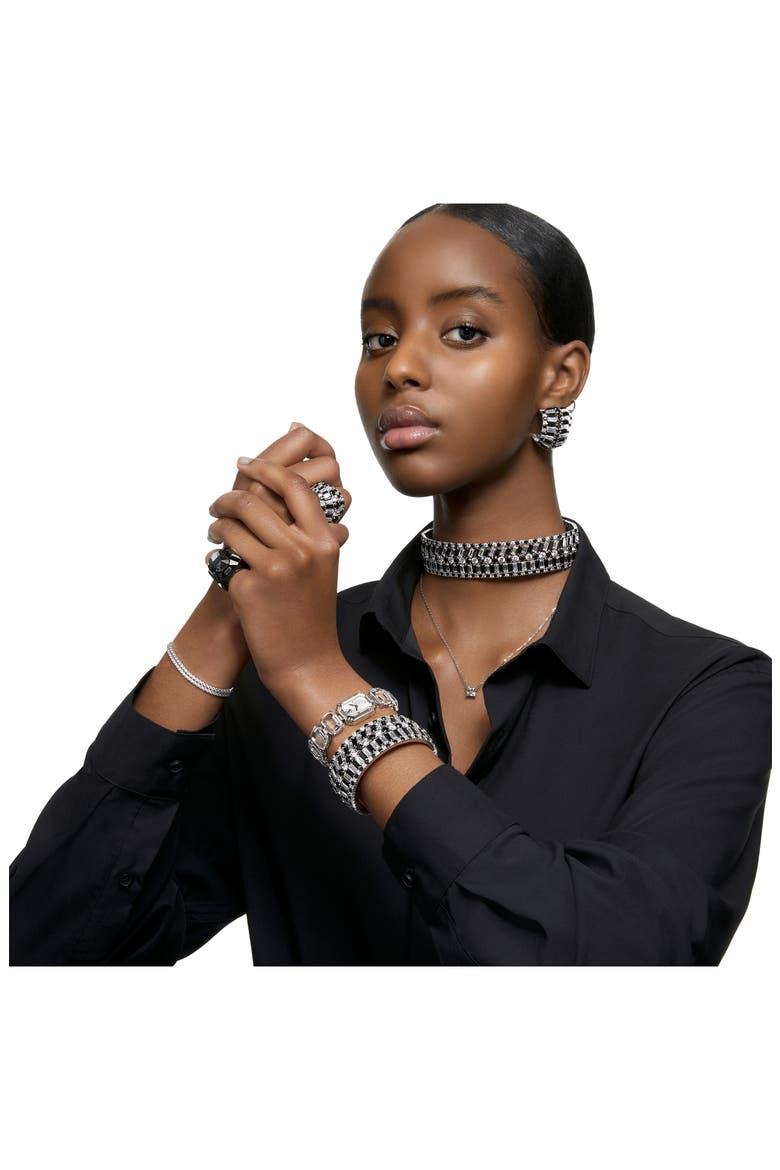 Chroma Crystal Statement Ring, Alternate, color, BLACK