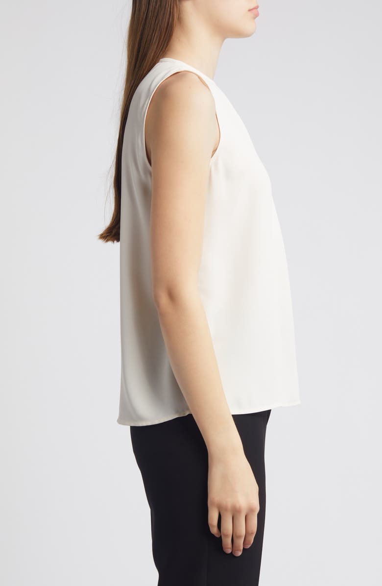 Anne Klein Pleat Neck Sleeveless Top, Alternate, color, 