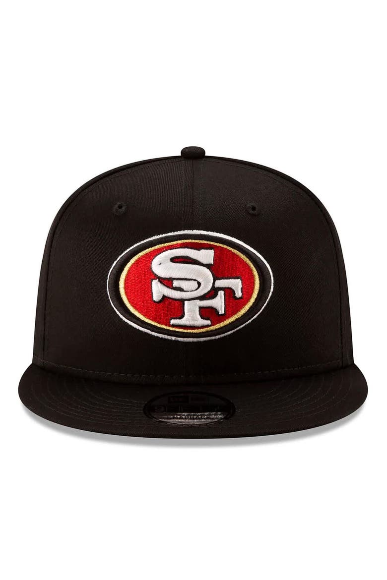 Men's New Era Black San Francisco 49ers 80th Anniversary Side Patch 9FIFTY Snapback Hat, Alternate, color, Black