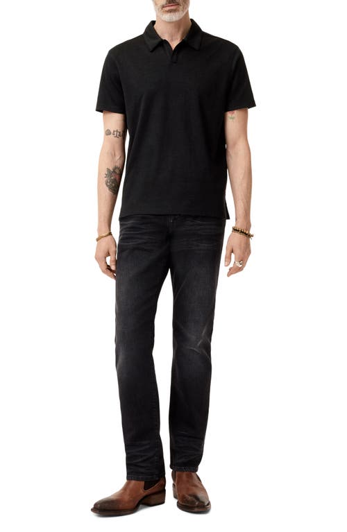 John Varvatos Hague Foliage Jacquard Polo In Black