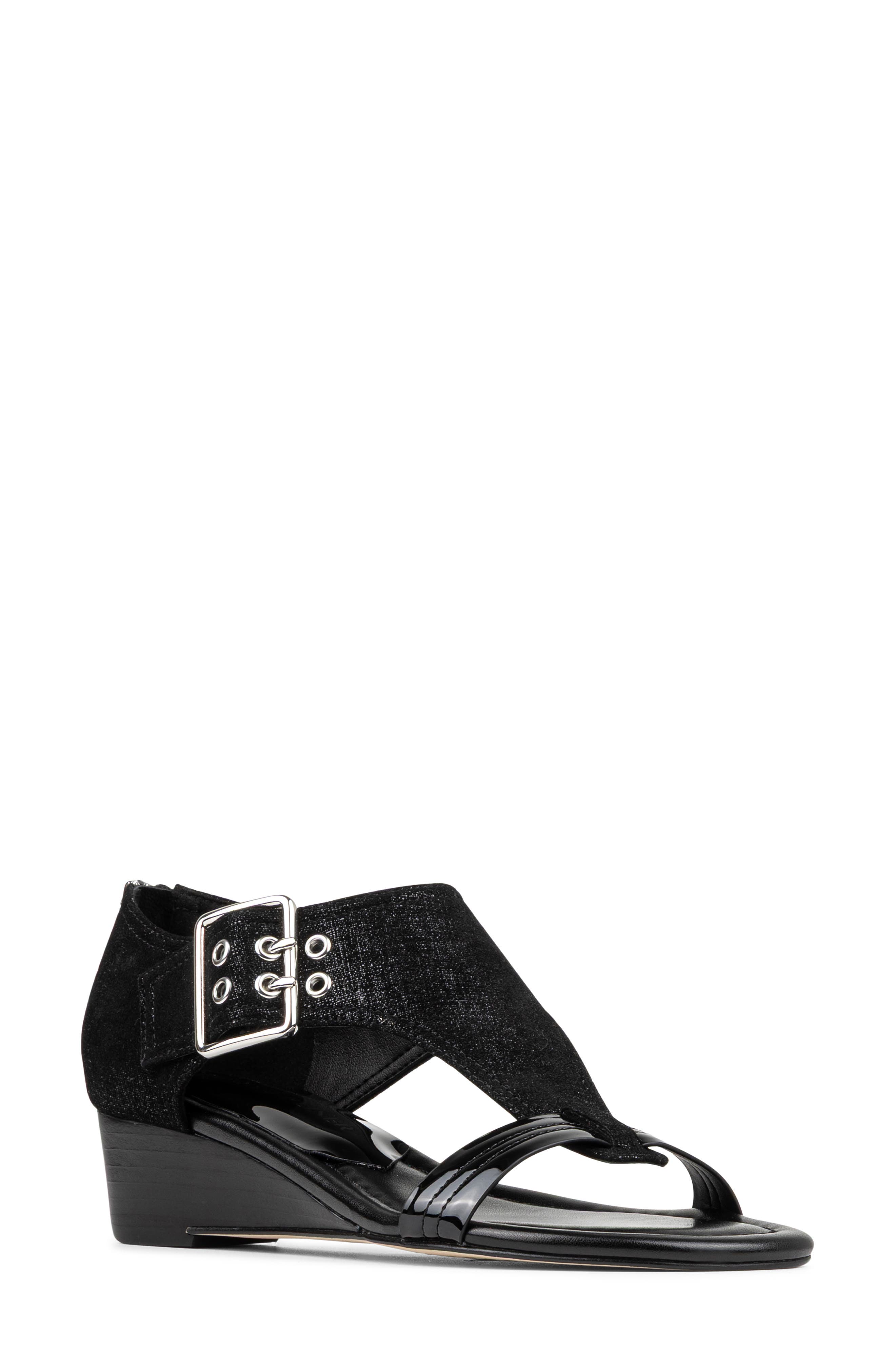Donald Pliner Mid Wedge Sandal, Main, color, Black