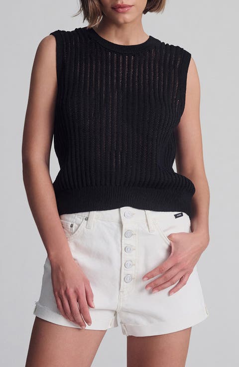 Sleeveless Rib Sweater