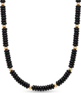 CUFFED BY NANO Black and 14k Gold Filled Beaded Necklace