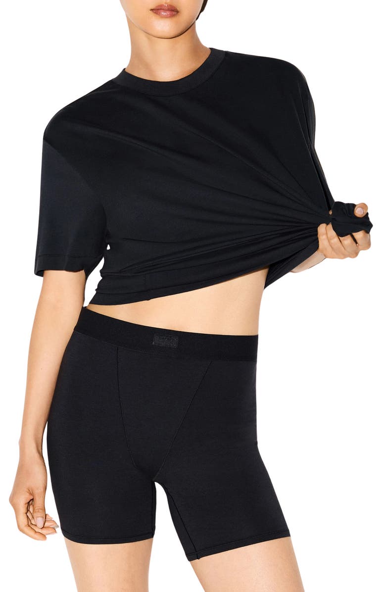 SKIMS Boyfriend T-Shirt, Main, color, Onyx