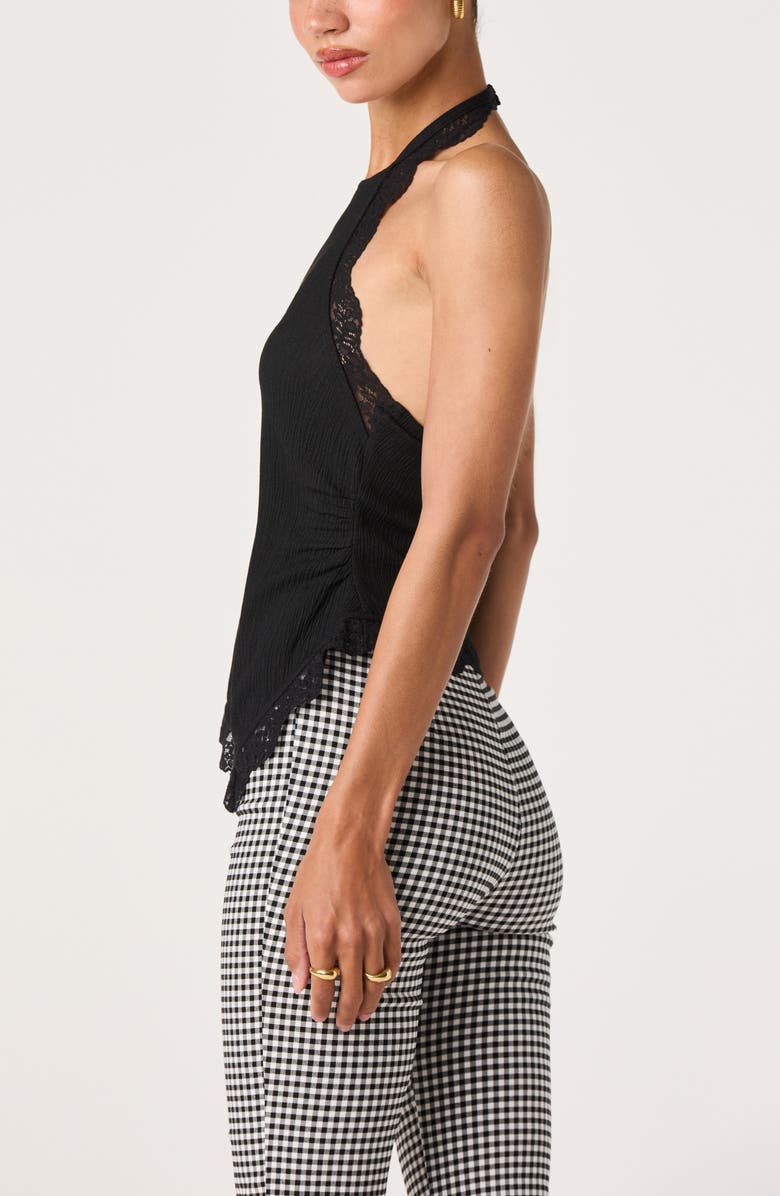 ASTR the Label Zoe Lace Halter Top, Alternate, color, Black