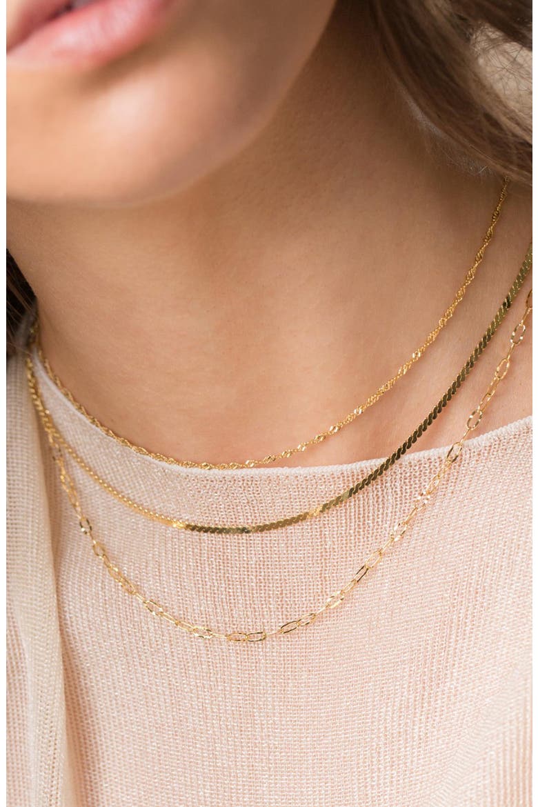 18K Gold Plated Sterling Silver Bestselling Modern Necklace Set Gift Idea, Alternate, color, Gold