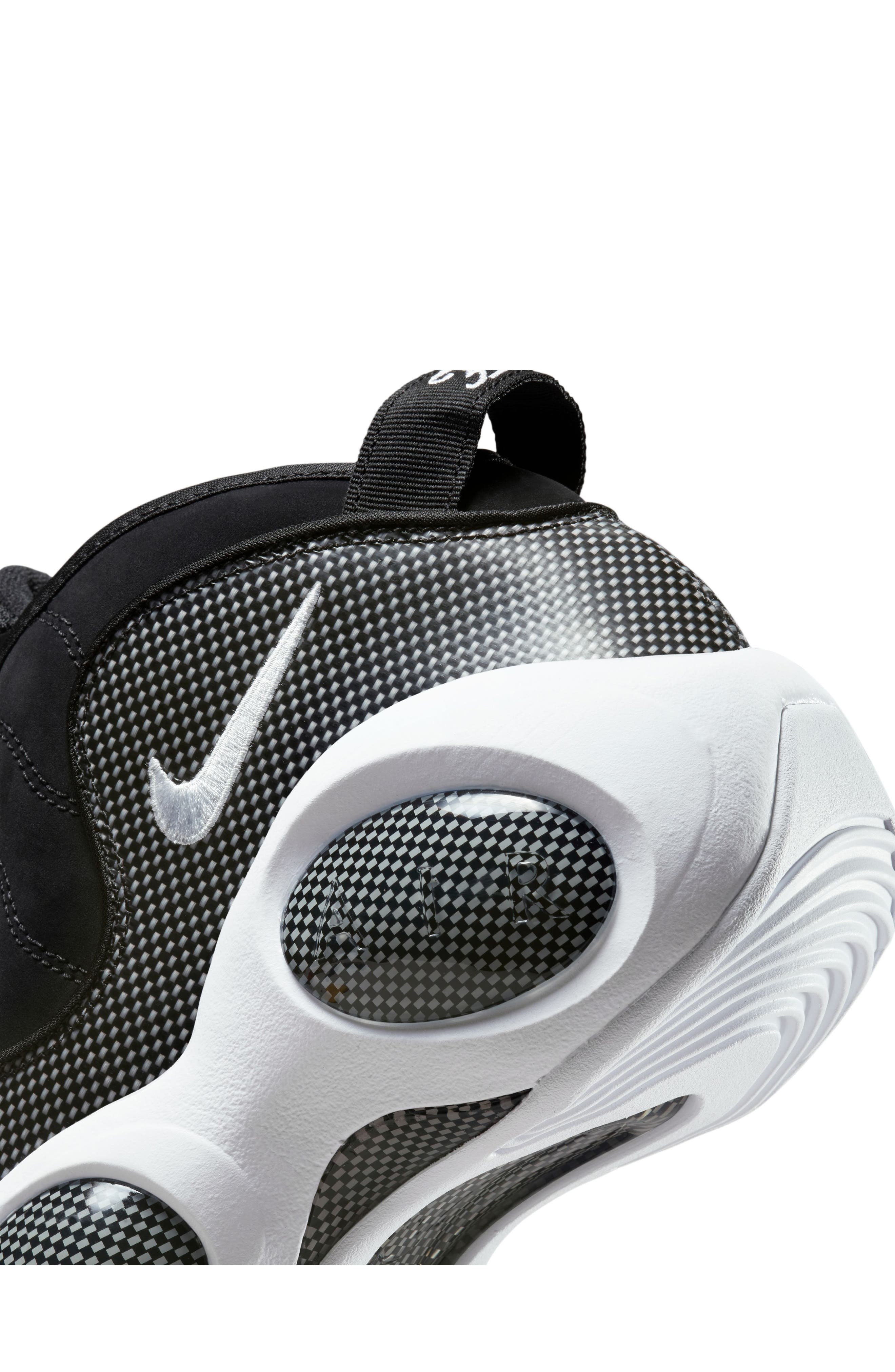 Nike Air Zoom Flight 95 Basketball Sneaker, Alternate, color, Black/ White/ Metallic Silver