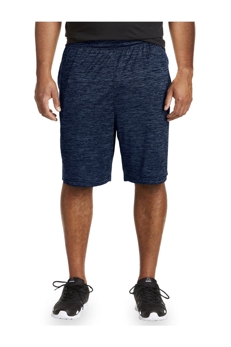 Performance Tech Heather Shorts, Main, color, NAVY HEATHER