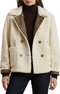 Lauren Ralph Lauren Double Breasted Teddy Faux Fur Coat