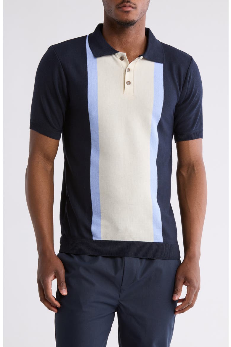 Slim Fit Polo Sweater, Main, color, NAVY