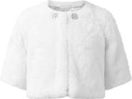 Rachel Riley Diamonte Faux Fur Jacket