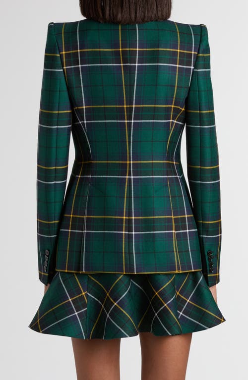 Alexander Mcqueen Mcqueen Tartan Peak Shoulder Wool Blazer