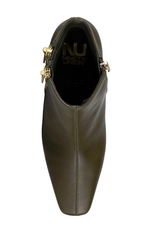Ninety Union Square Toe Boot In Olive