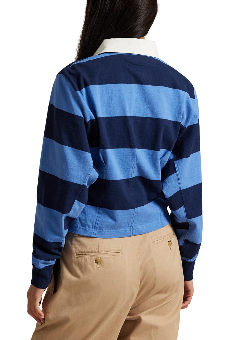 Shaped Rugby Shirt, Alternate, color, RIG BLUE/NEWPORT NAVY