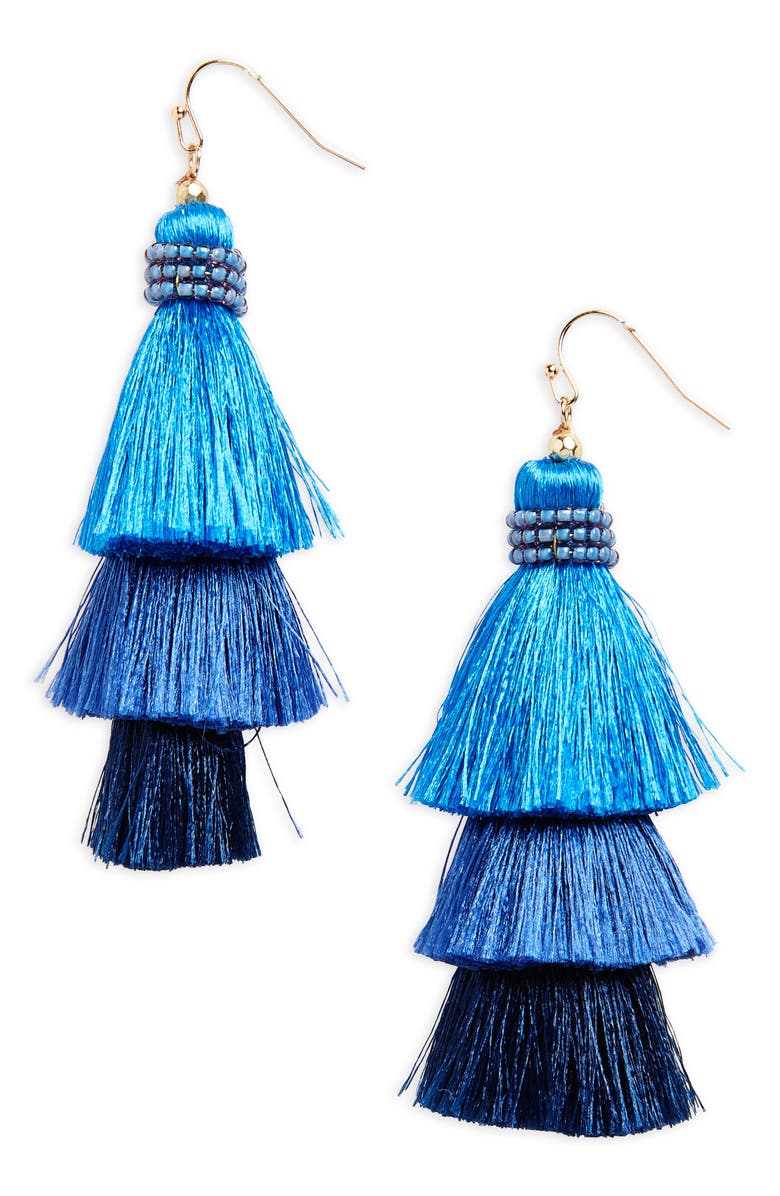 Panacea Tiered Tassel Earrings, Main, color, 