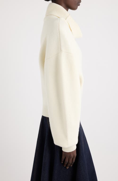 Jacquemus La Maille Pallone Virgin Wool & Cashmere Turtleneck Sweater In Neutral