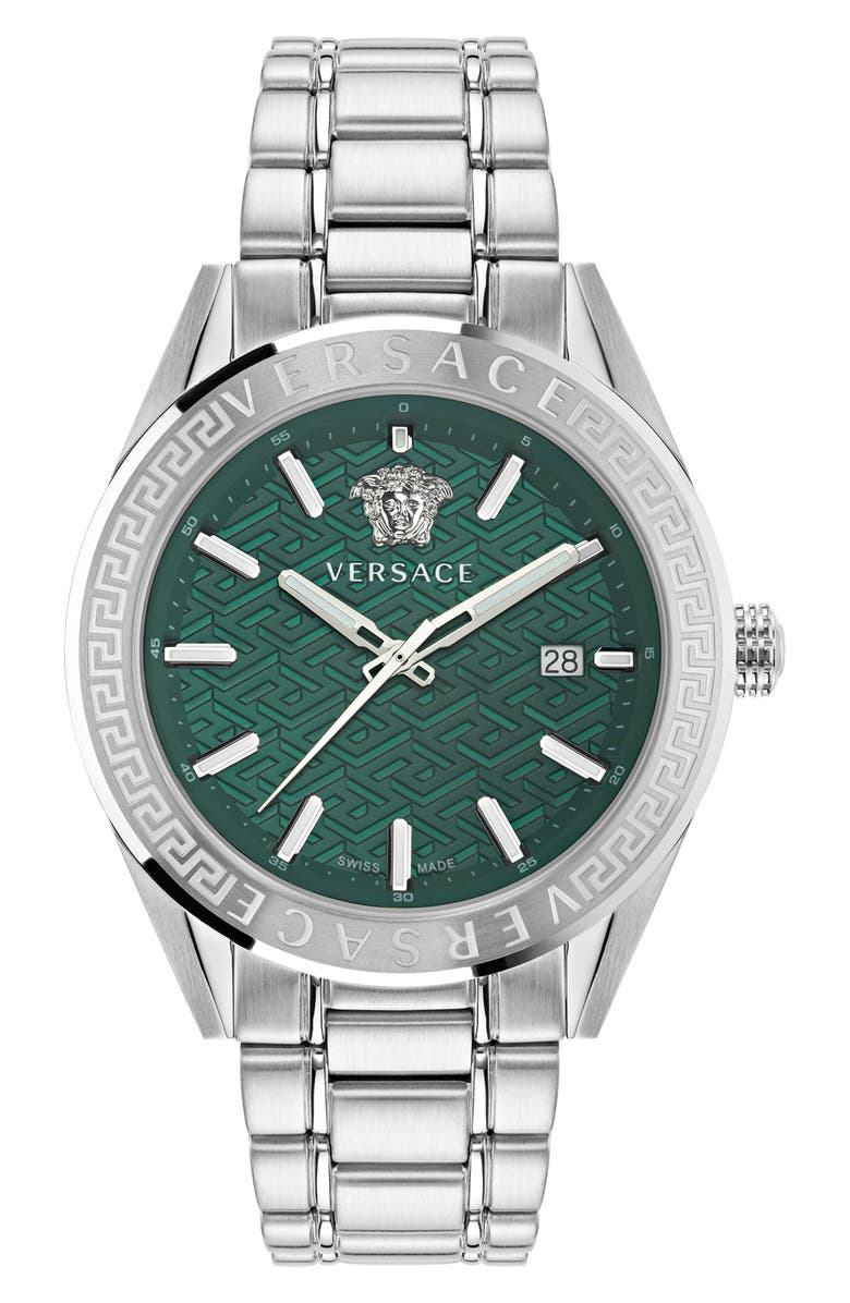 Versace V-Code Bracelet Watch, 42mm, Main, color, 