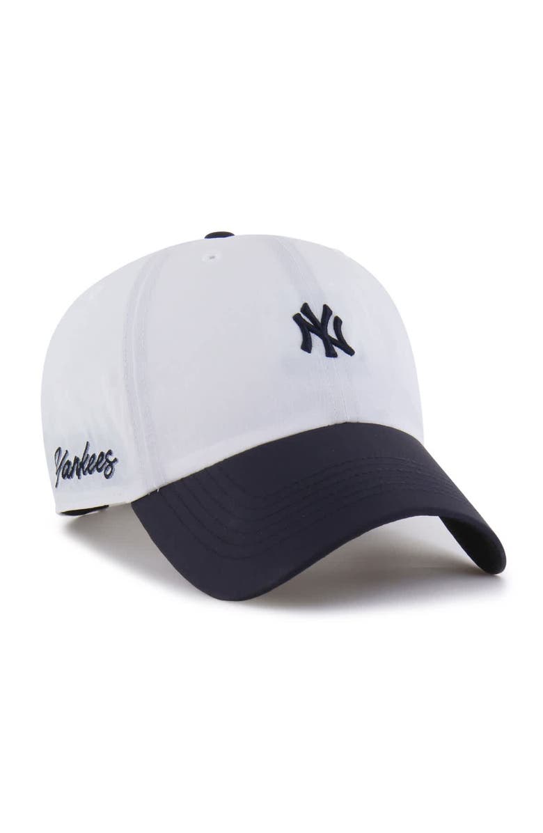 '47 Men's '47 White/Navy New York Yankees Vista Mini Clean Up brrr° Adjustable Hat, Alternate, color, White