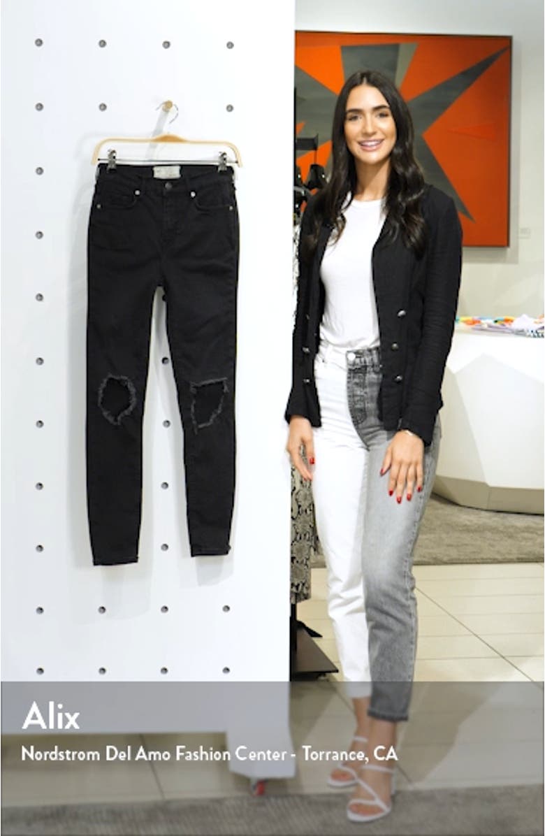 We the Free by Free People High Rise Busted Knee Skinny Jeans, sales video thumbnail
