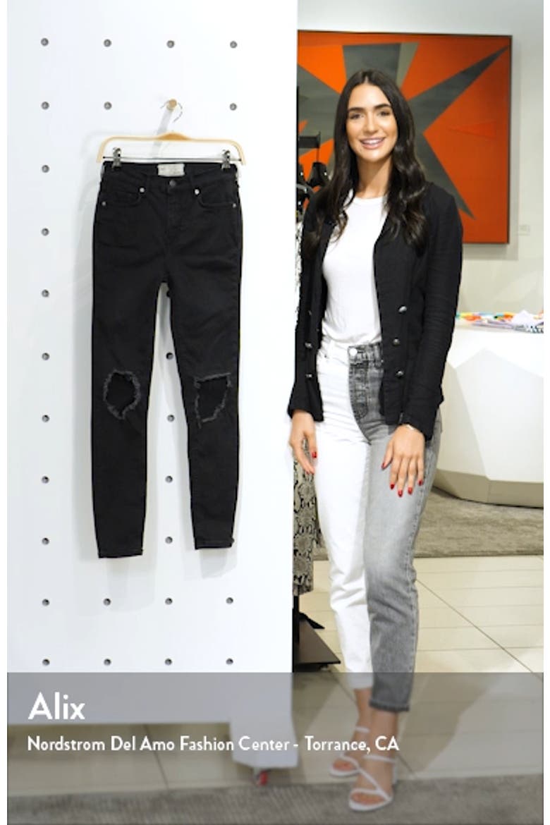 We the Free by Free People High Rise Busted Knee Skinny Jeans video