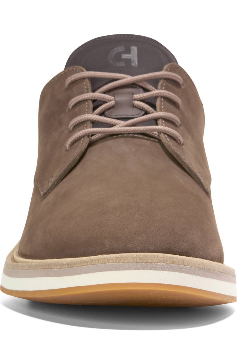 Cole Haan Mansfield Grand Plain Toe Quick-On Oxford, Alternate, color, Truffle Nubuck / Chocolate