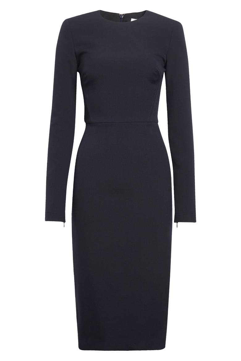 Long Sleeve Wool Blend T-Shirt Dress, Alternate, color, NAVY