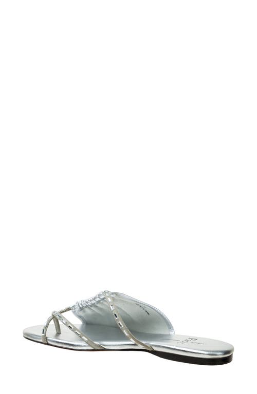 Linea Paolo Lane Toe Loop Sandal In Silver