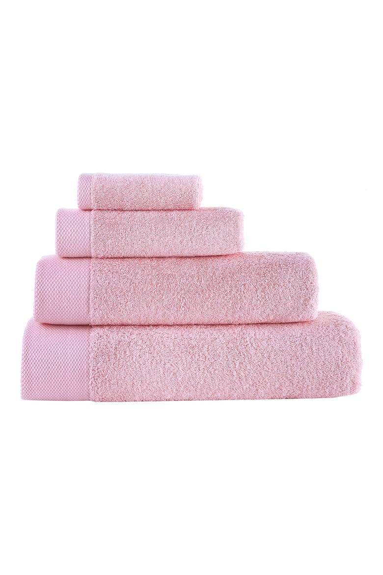 2-Piece Solid Signature Cotton Towel Set, Alternate, color, PINK