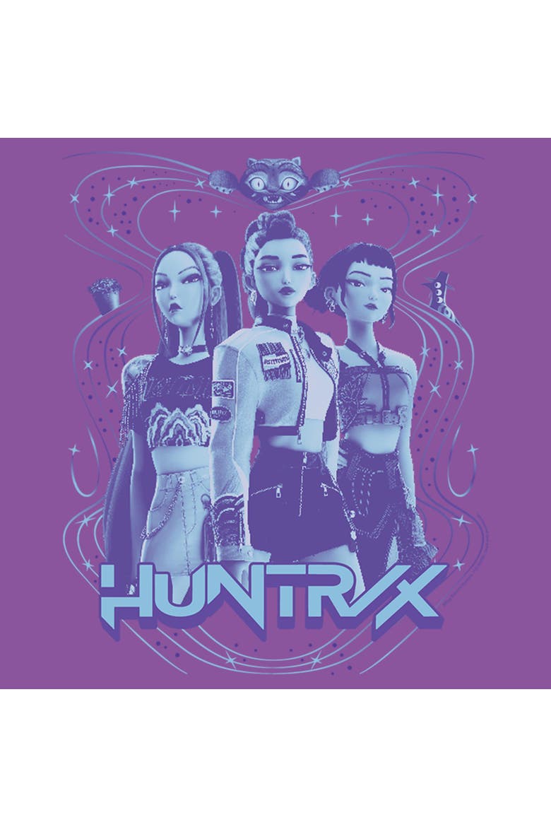Girl's KPop Demon Hunters Huntrix Honmoon  Graphic T-Shirt, Alternate, color, Purple Berry