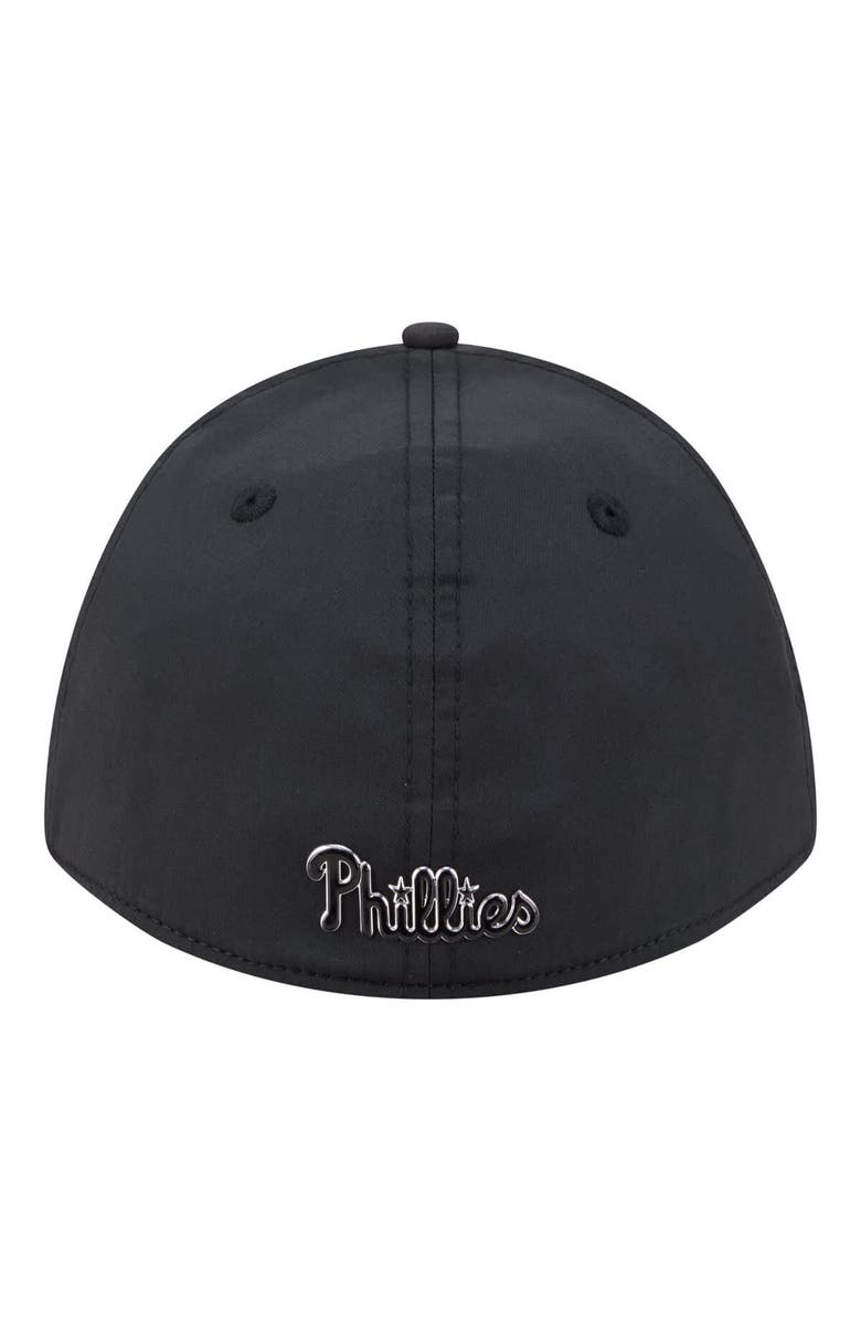 New Era Men's New Era Black Philadelphia Phillies Metallic 39THIRTY M-Crown Flex Hat, Alternate, color, Black