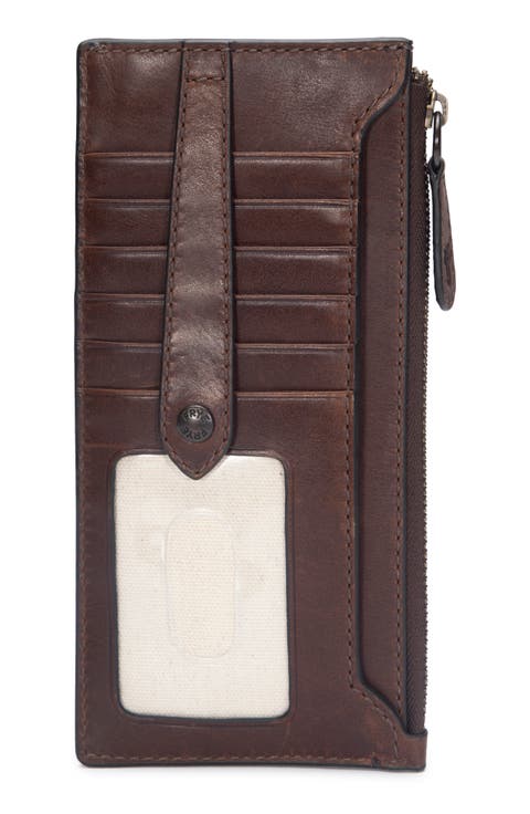 Slim Leather Snap Card Wallet