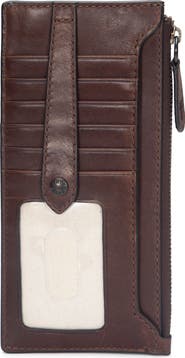 Frye Slim Leather Snap Card Wallet