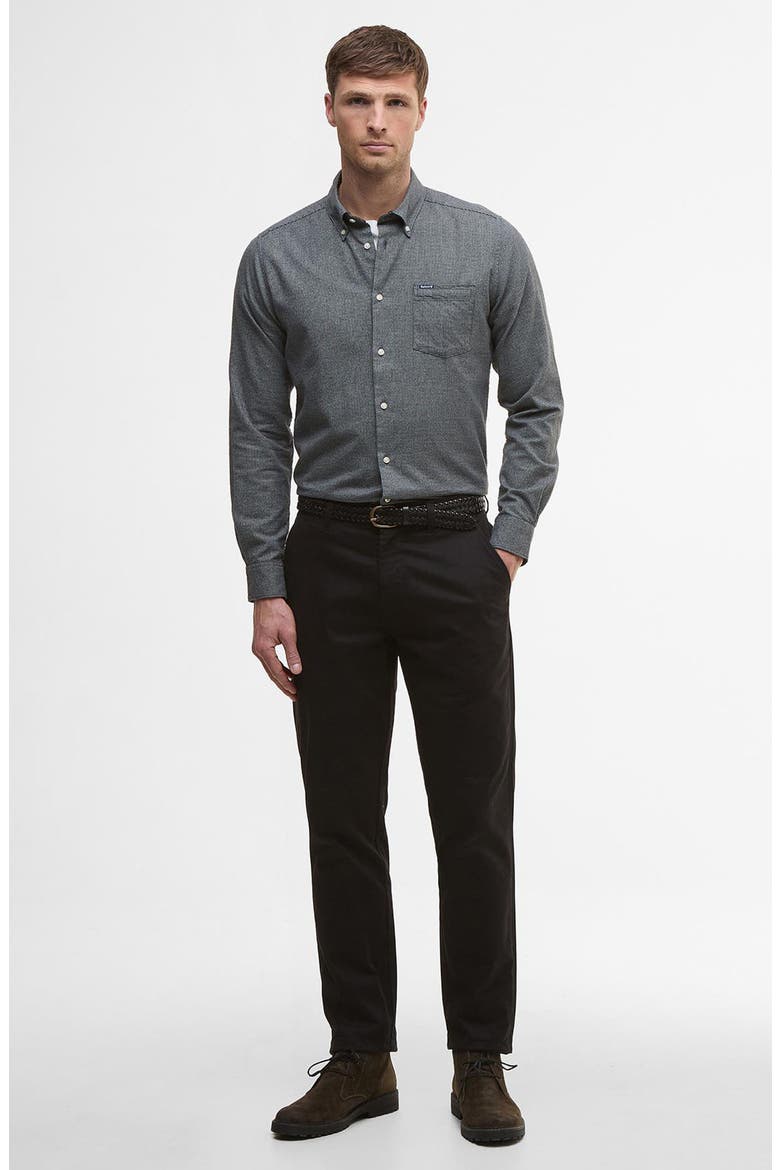 Turner Houndstooth Button-Down Shirt, Alternate, color, GREY MARL