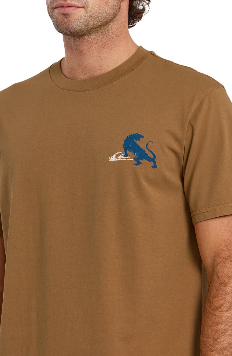 Quiksilver Jungle Bite Cotton Graphic T-Shirt, Alternate, color, Tobacco