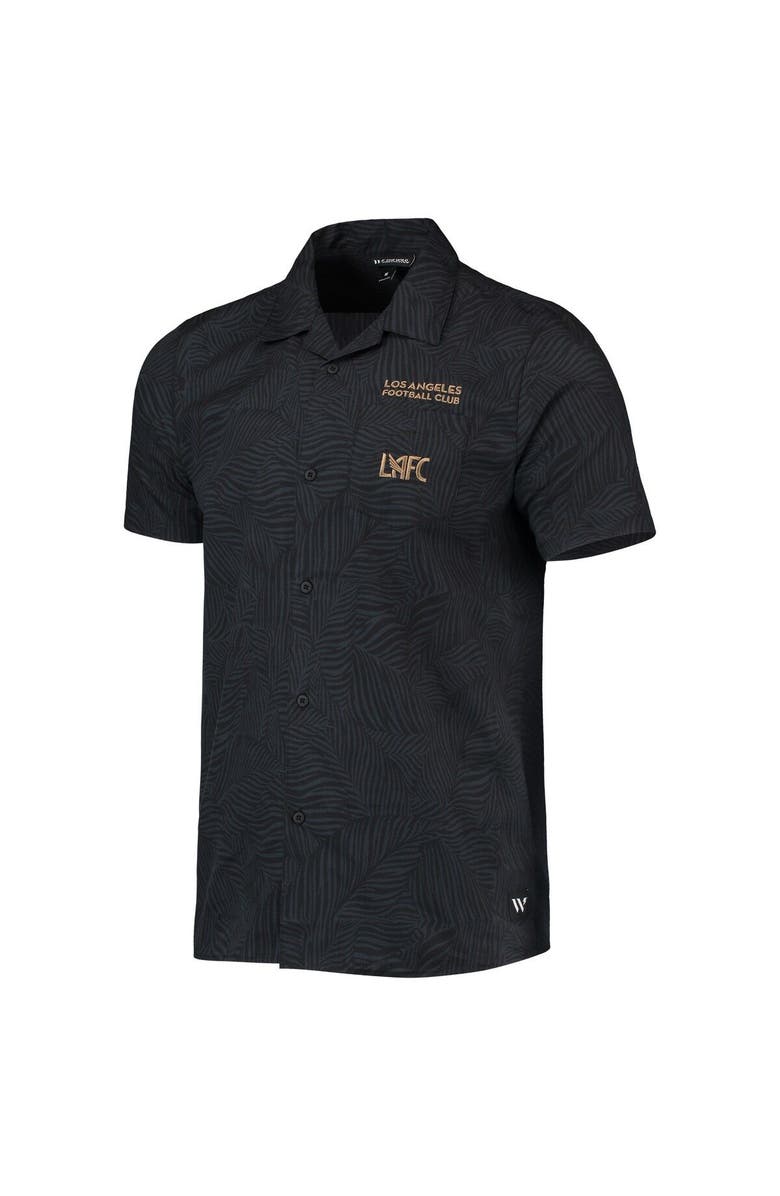 THE WILD COLLECTIVE Men's The Wild Collective Black LAFC Abstract Palm Button-Up Shirts, Alternate, color, 