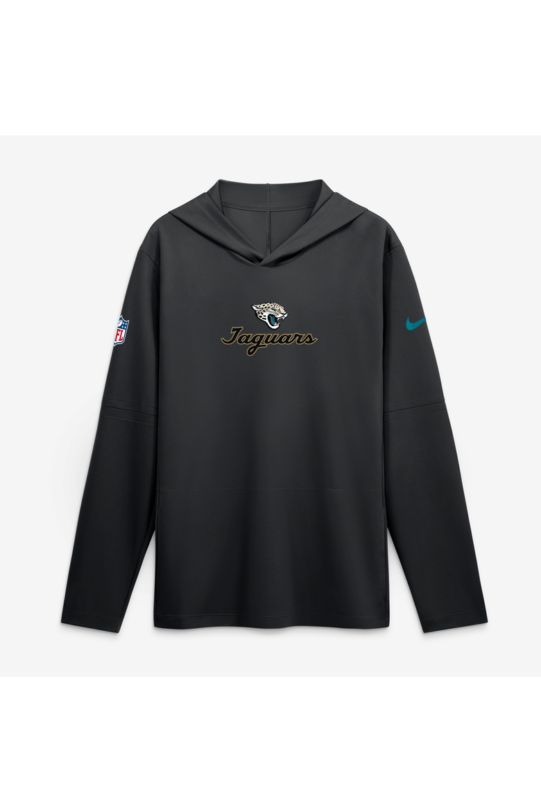Men's Nike  Black Jacksonville Jaguars 2026 Rivalries Collection Sideline Lightweight Hooded Long Sleeve Top, Alternate, color, Black