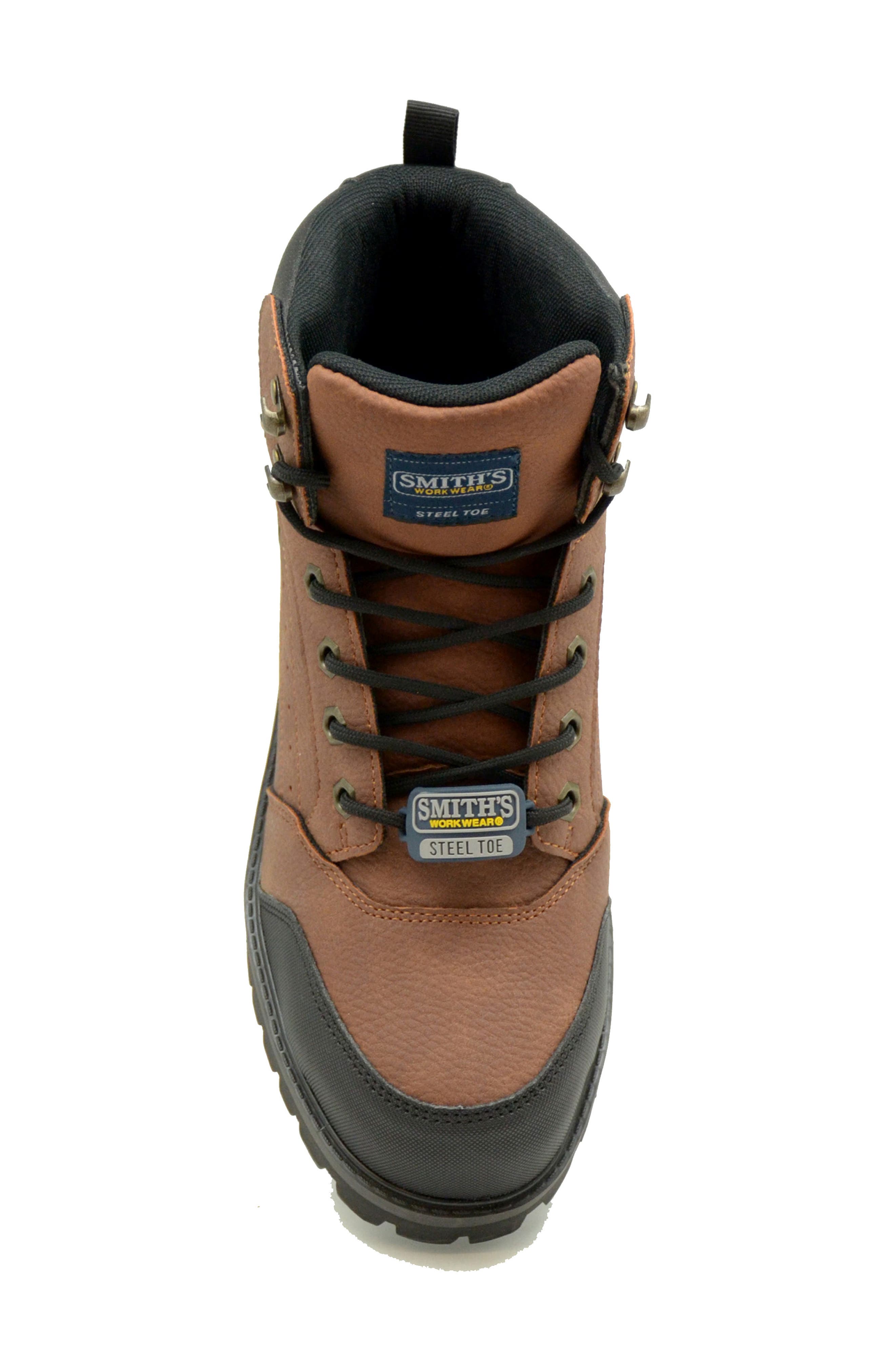 Barwick Steel Toe Lace-Up Boot, Alternate, color, RUST