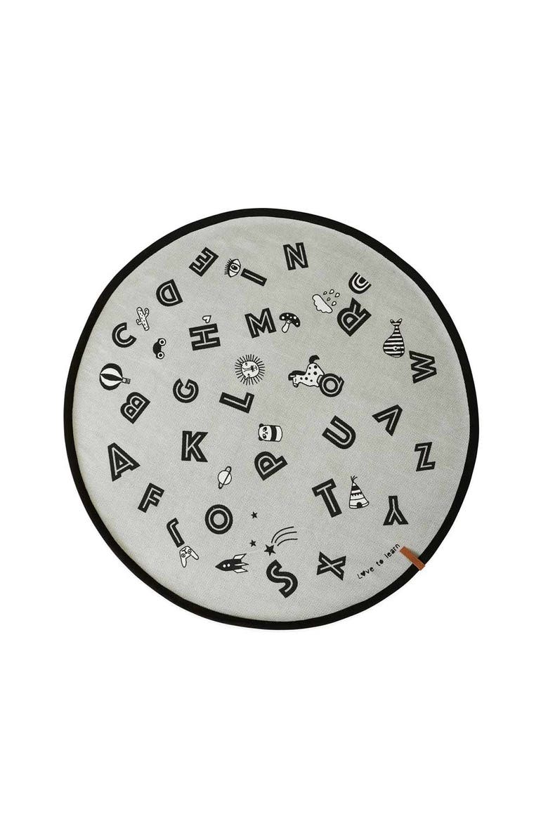 OYOY LIVING DESIGN The Alphabet Rug, Main, color, Light Grey