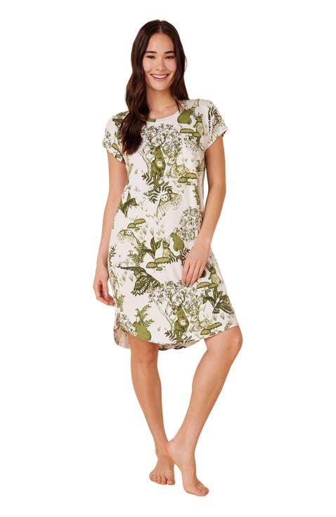 Pima Knit Short-Sleeved Sleep Shirt