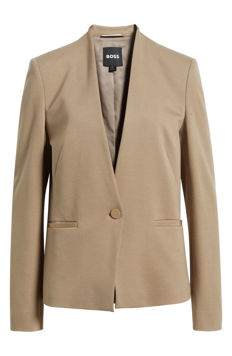 BOSS Jemma One-Button Blazer, Alternate, color, Open Brn