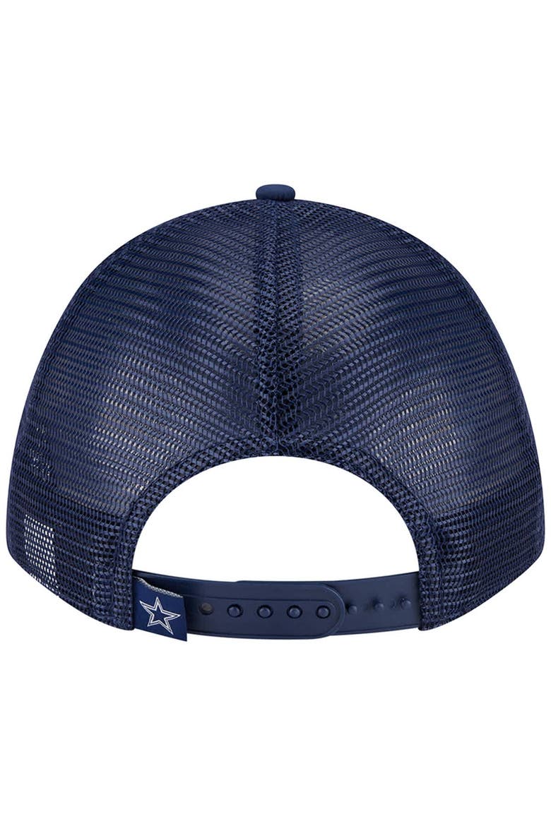 Men's New Era  Navy Dallas Cowboys Active Minimalist M-Crown A-Frame 9FORTY Adjustable Hat, Alternate, color, Navy