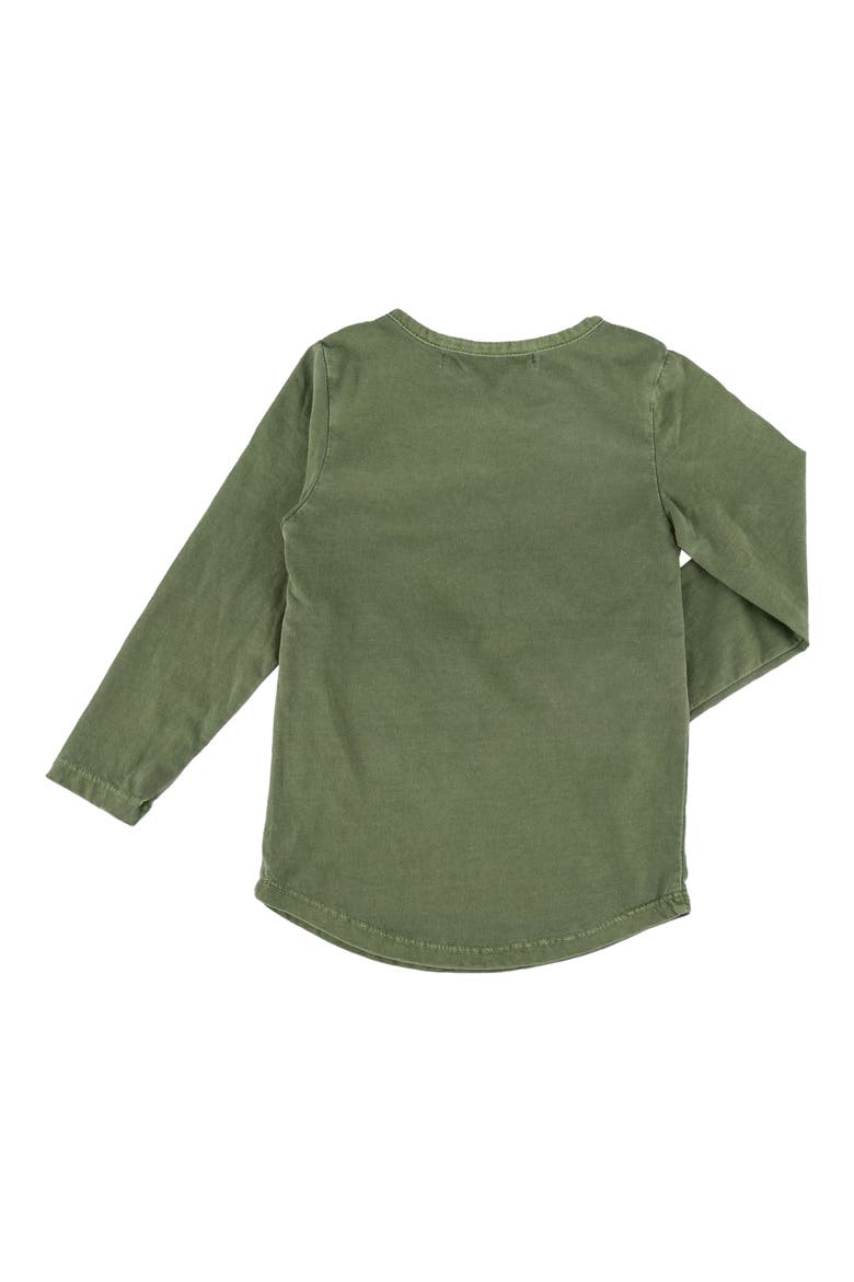 Kids' Buzz Cotton Henley, Alternate, color, GREEN STRIPE