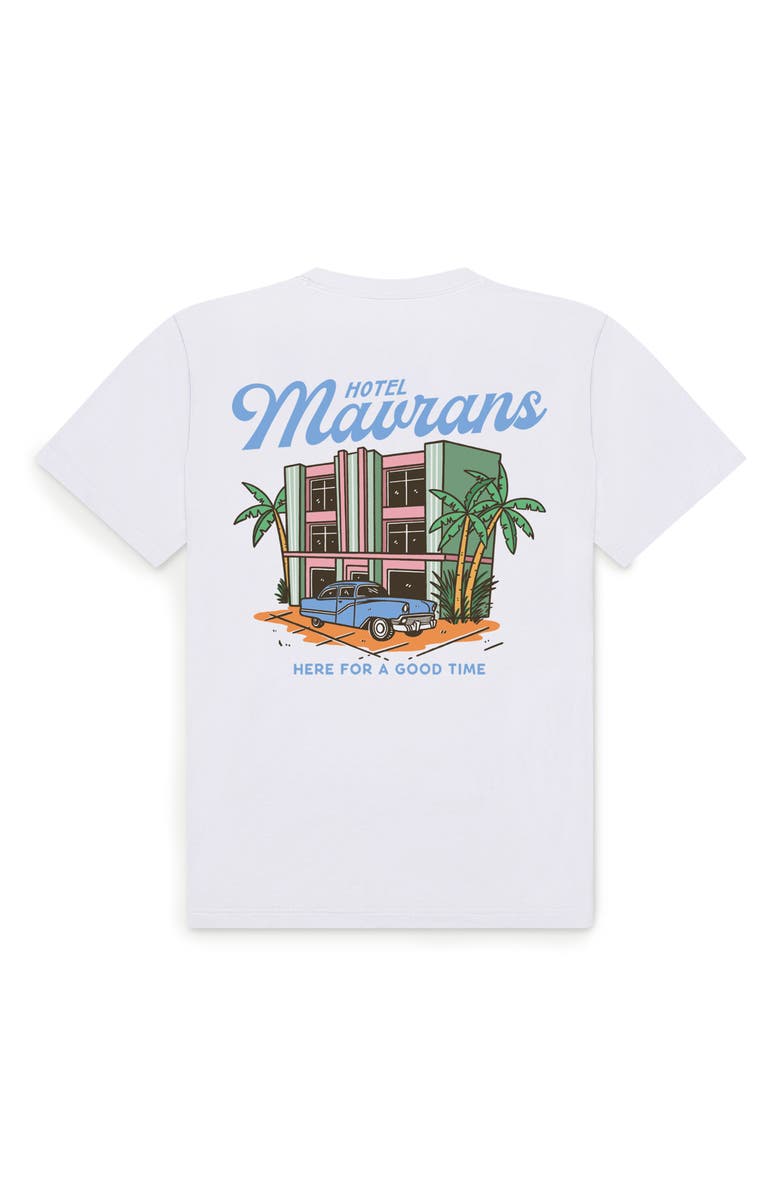 MAVRANS Beverly Hills Organic Cotton Graphic T-Shirt, Alternate, color, White/ Pink