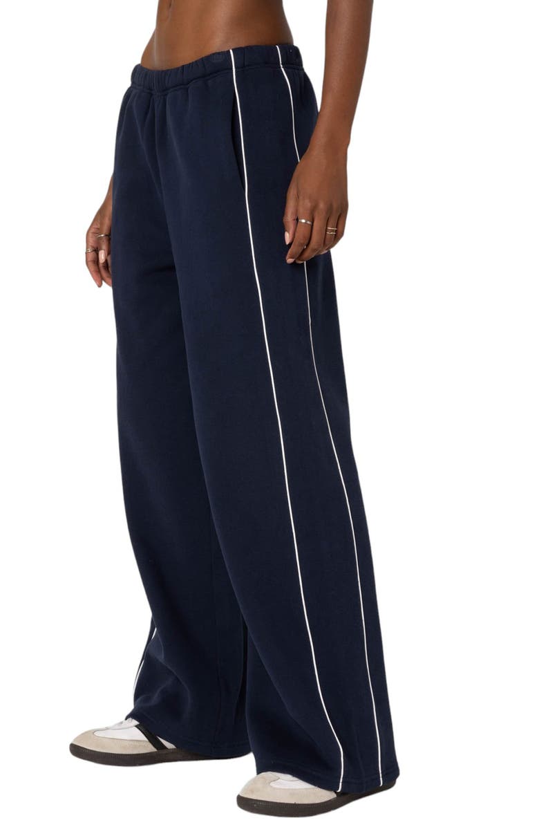 EDIKTED Autumn Cotton Blend Sweatpants, Alternate, color, Navy