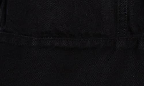 Simone Rocha Sculpted Denim Coat In Black/jet