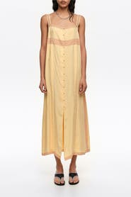 Bimba y Lola A-Line Dress With Buttons And Lace