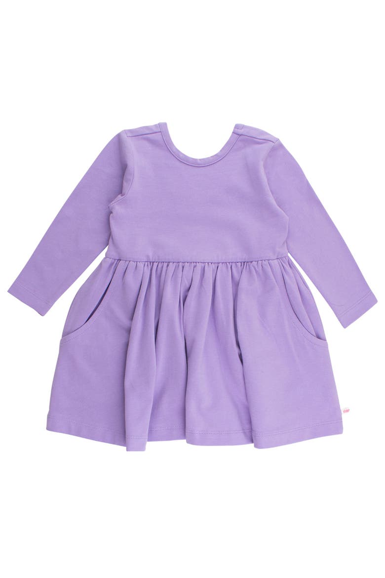 Knit Long Sleeve Twirl Dress (Little Kid)), Main, color, Wisteria Purple