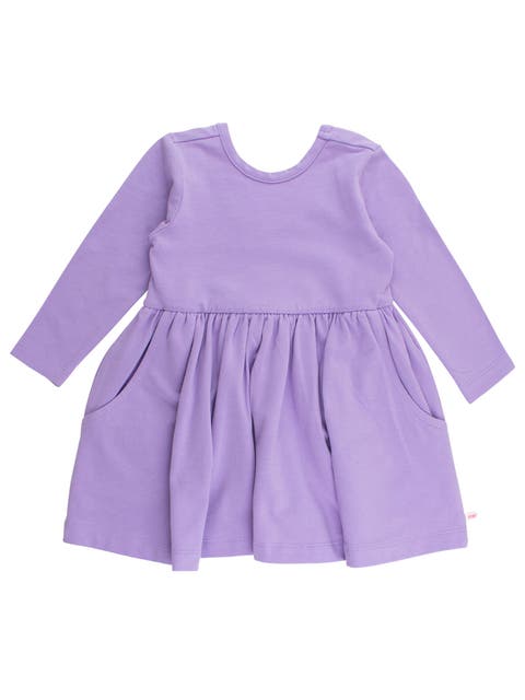 Knit Long Sleeve Twirl Dress (Little Kid))