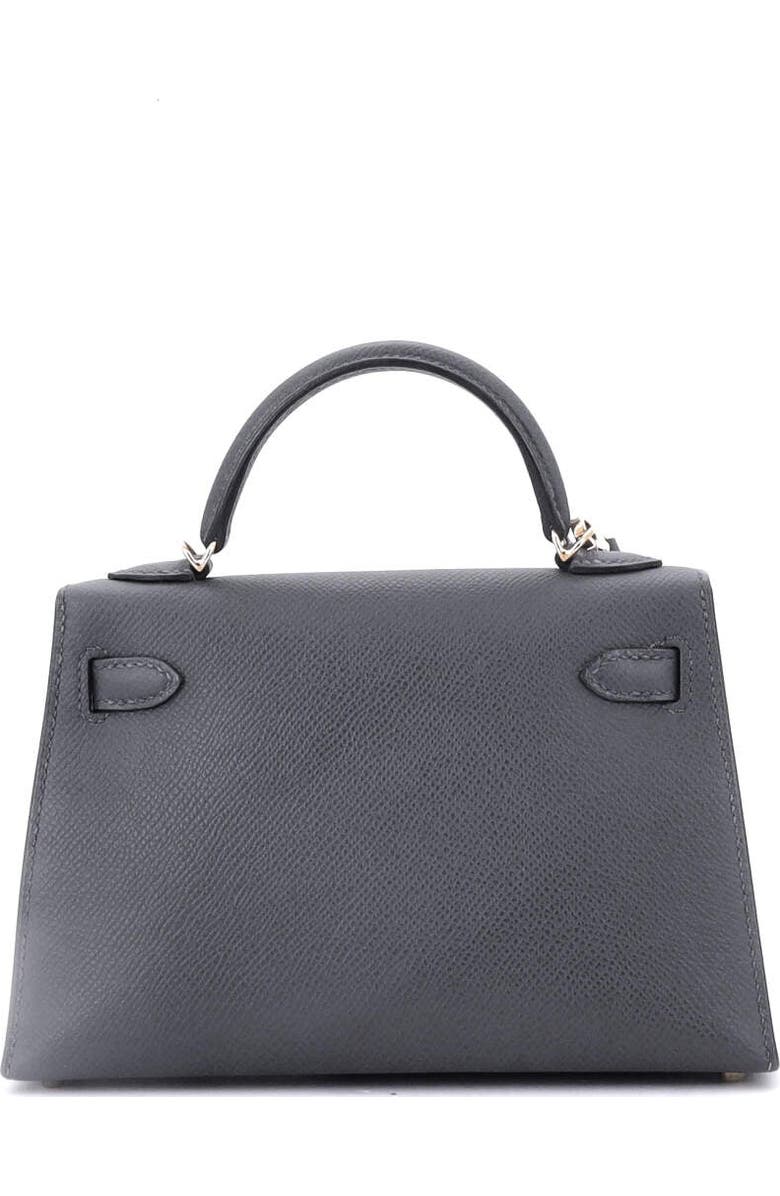 Pre-Owned Hermes Kelly Mini II Bag Grey Epsom with Permabrass Hardware 20, Alternate, color,
